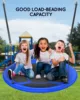 43" Saucer Tree Swing, 700lbs Weight Capacity, Waterproof Flying Saucer Swing with Adjustable Hanging Straps, Swing Seats 4