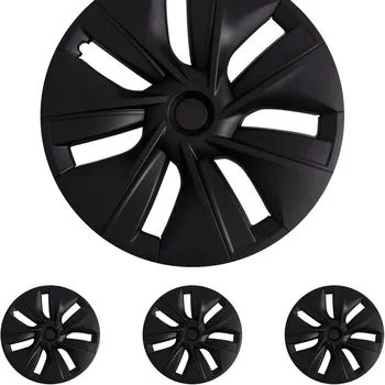 4 Piece 19 inch Wheel Hub Caps for Tesla Model Y ABS Full - Wrapped Rim Protector Modification Accessories 1