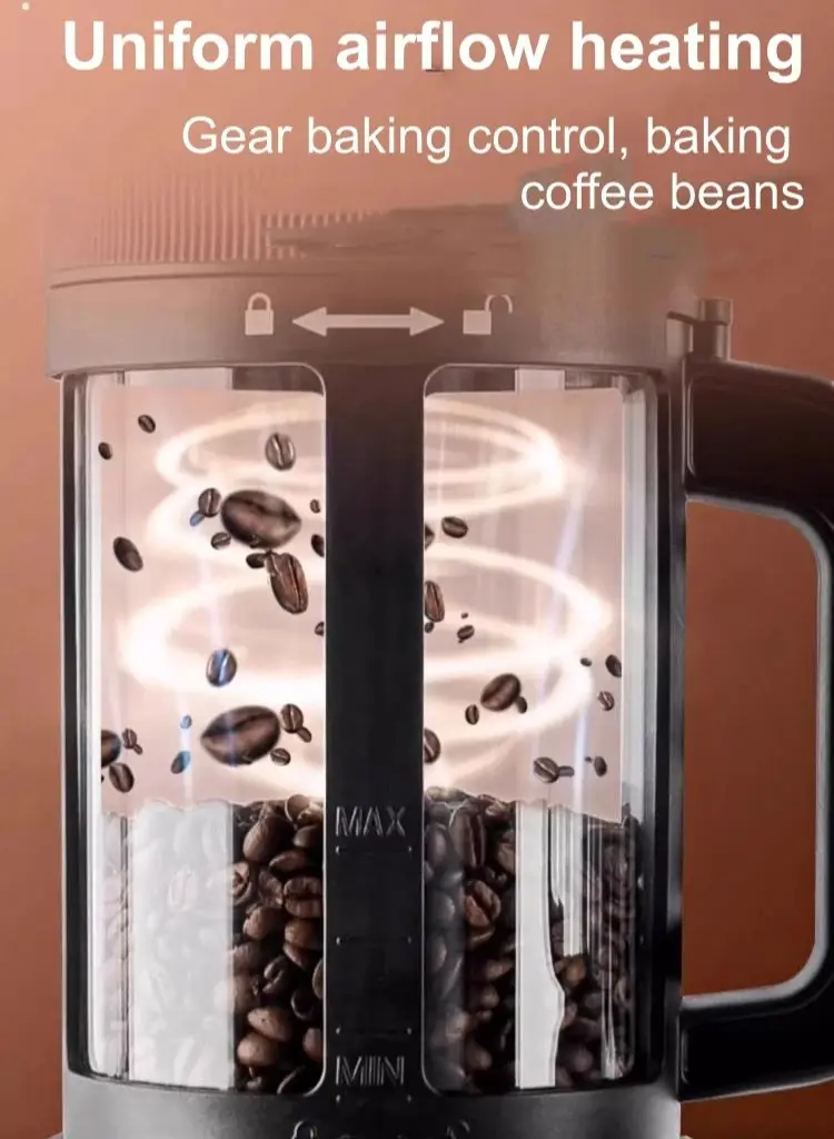 Coffee Bean Roaster Small Household Commercial Temperature Regulating Cooling Automatic Timing Hot Air Bean Roast Kitchen coffee bean roaster