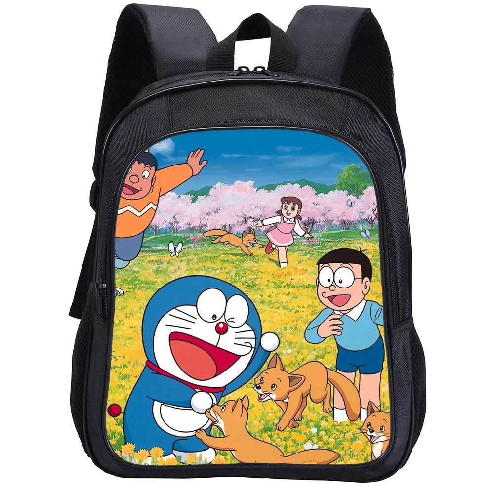 

Рюкзак Doraemon для учеников начальной и средней школы, двухслойный детский школьный ранец с 3D-принтом 13 дюймов