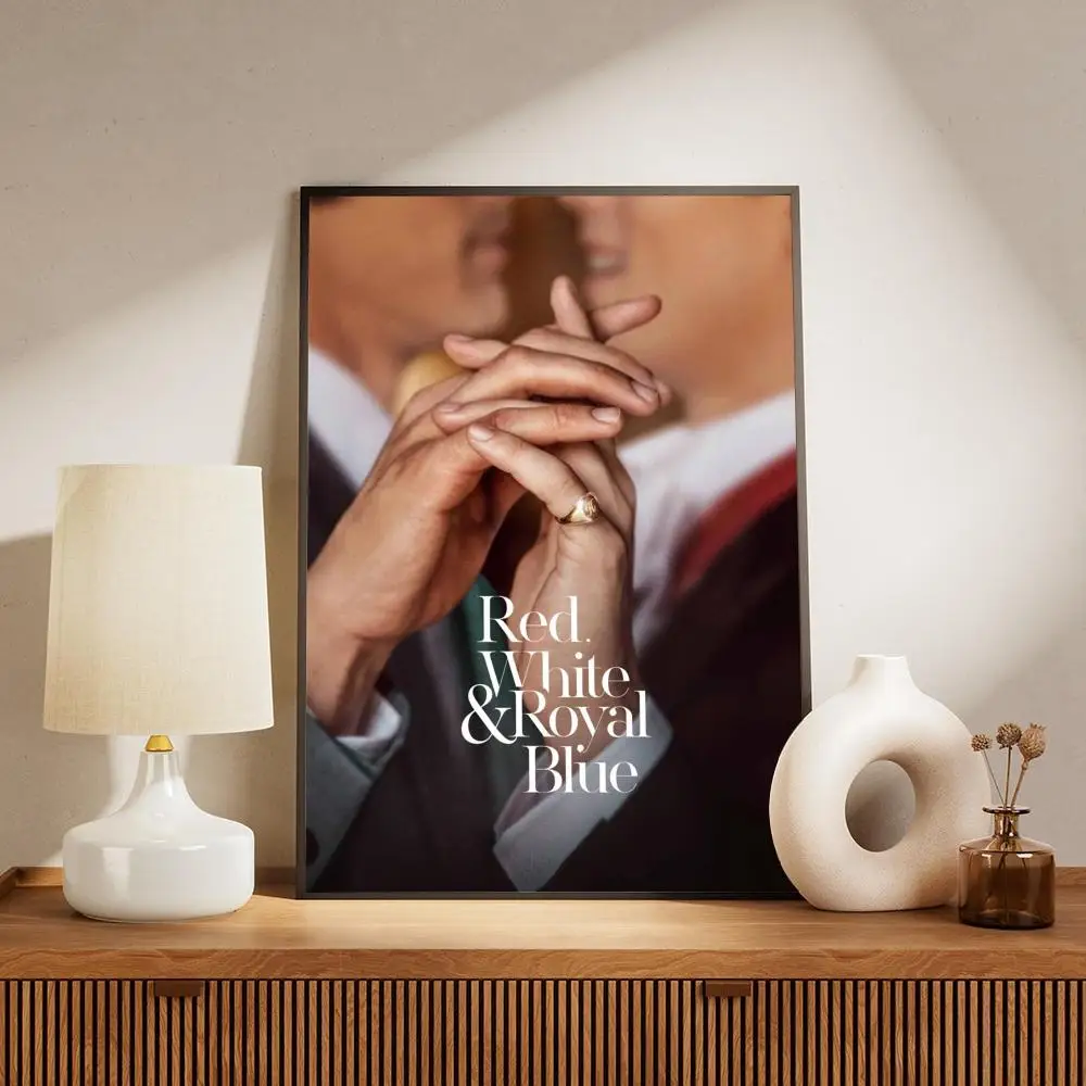 Red, White & Royal Blue Waterproof Wall Art Print Poster for Room and Office Decor