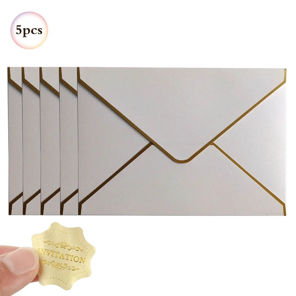  Pink Envelopes 5x7 50 Pack Dark Green A7 Envelopes With Gold Border - V Bildidee 