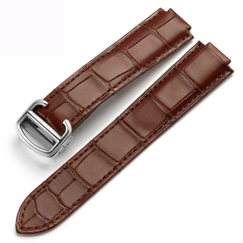 

FUYIJIA Selection Alligator Skin Watchbands BALLON BLEU DE C-ARTIER Substitute Strap 18MM Folding Buckle Genuine Crocodile Belt