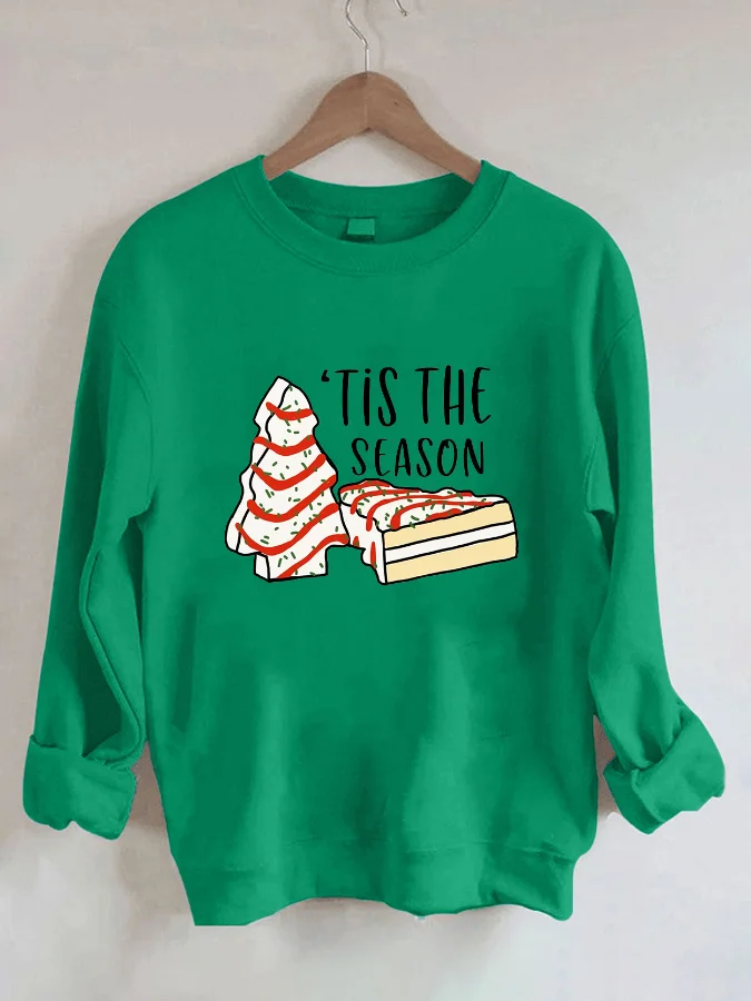 Christmas Cartoon Print Round Neck Long Sleeve Sweatshirt Ladies Streetwear Fashion Pullover Clothes Female O-neck Hoodies