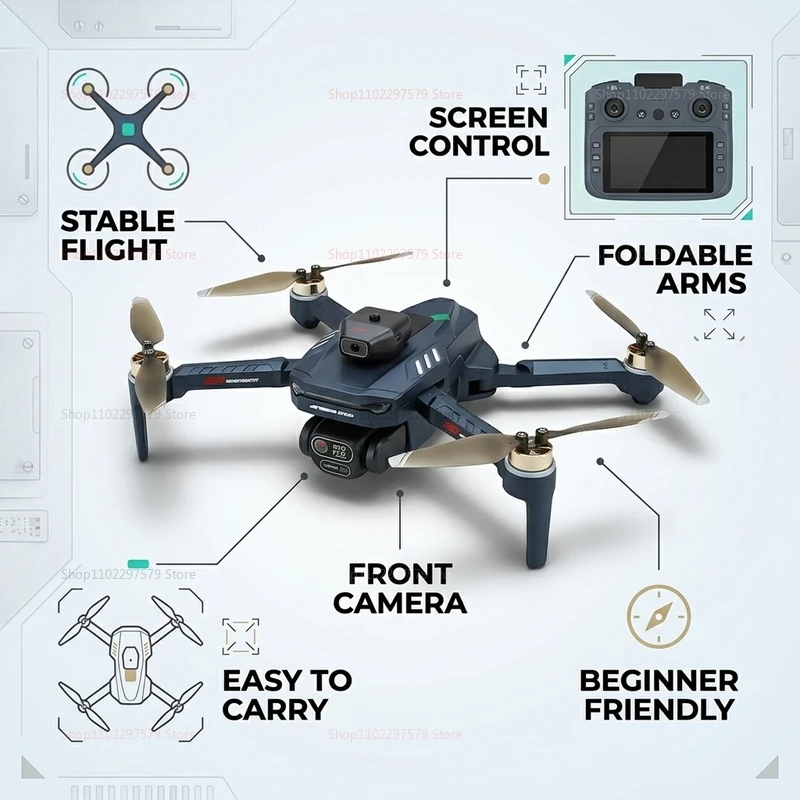 รูปสินค้า โดรน FPV กล้อง 8K พร้อมระบบหลบหลีกสิ่งกีดขวาง