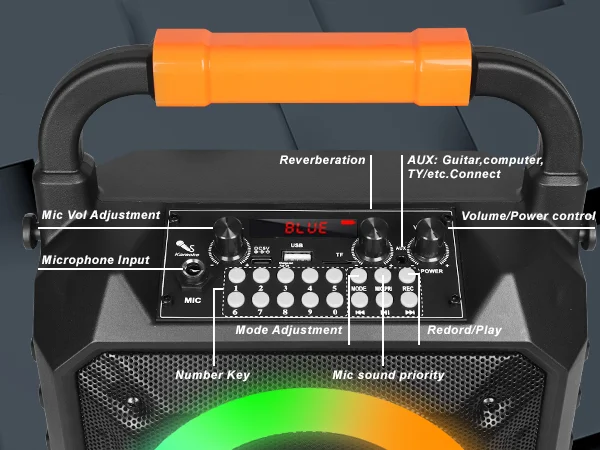 ⭐大人用カラオケマシン、子供用ポータブルPAシステム、ストラップ付き★ Amazon | Moukey 大人用カラオケマシン、子供用ポータブルPA