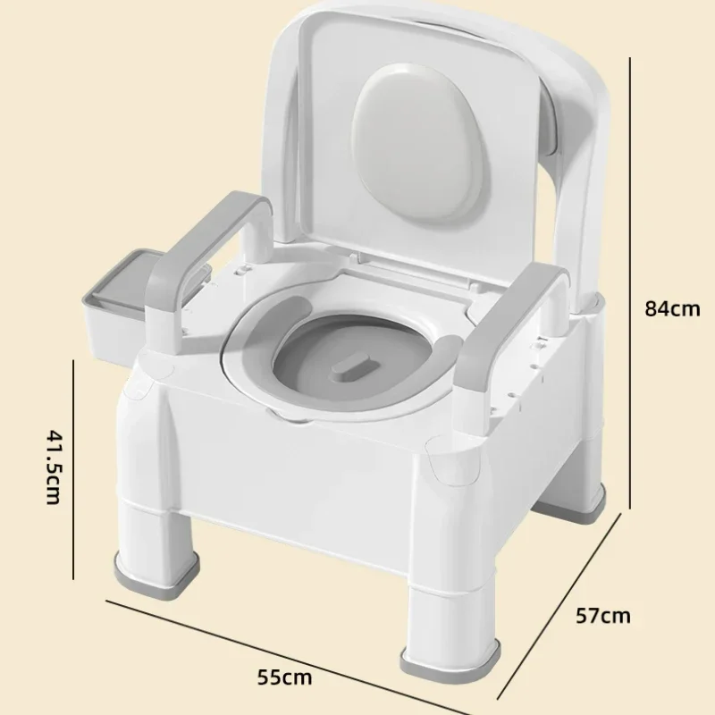 Soft Backrest Toilet for Elderly - Household Portable Commode Seat, Pregnant Women Indoor Chair, Comfortable Sofa Design 6