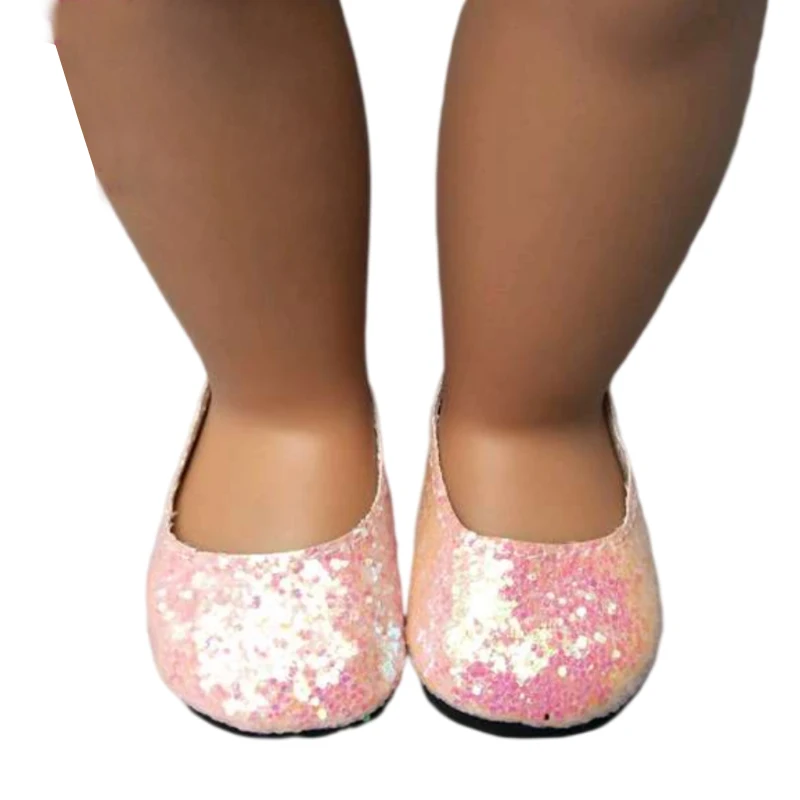 40cm Newborn Baby Doll Shoes Black Green Blue Pink Shoes for 18 "Girl Doll Sneaker Accessories doll accessories doll shoes