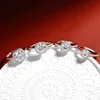 OEVAS Real 0.5-3CT D Color Round Moissanite Women Ring Four Claw Rings 100% 925 Sterling Silver 18K White Gold Fine Jewelry Gift 3