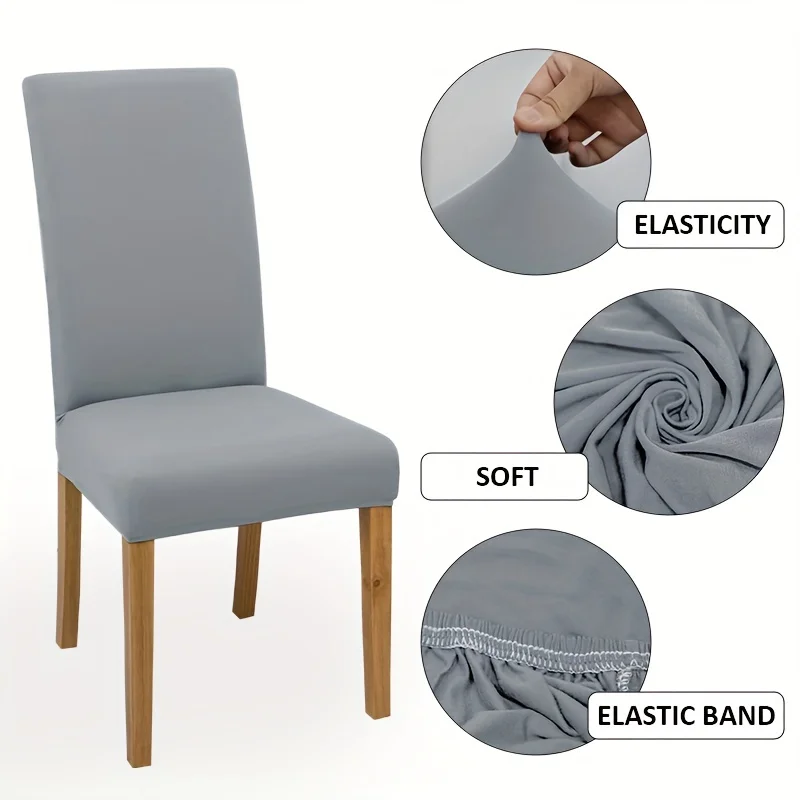 Chair Cover Waterproof Elastic For Dining Room Kitchen Wedding Hotel Banquet Restaurant Anti-dirty