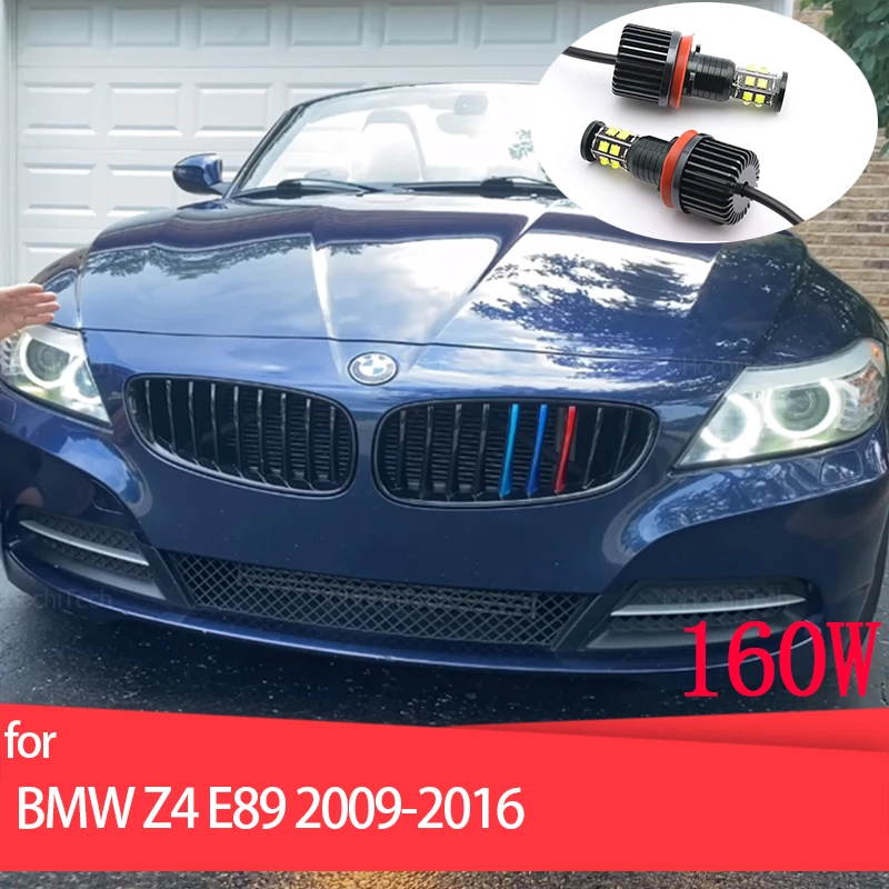 

160 Вт белый светодиодный автомобильный габаритный фонарь Angel Eye, лампы для фар BMW серии Z E89 Z4 Roadster sDrive35is GT3 GTE 2009-2016