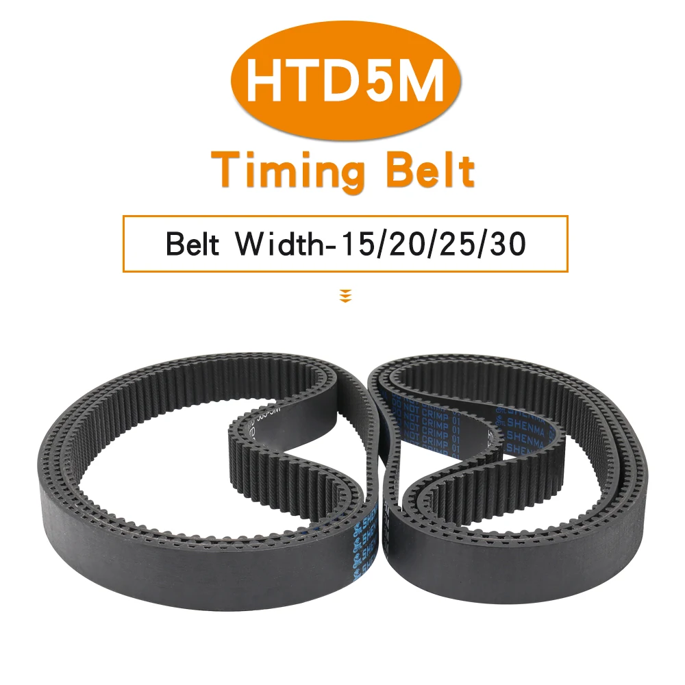 

1 Pcs HTD5M Timing Belt Width 15/20/25/30 mm Closed Loop Rubber Belt Perimeter 580/585/590/595/600/605/610/615/620/625/630 mm