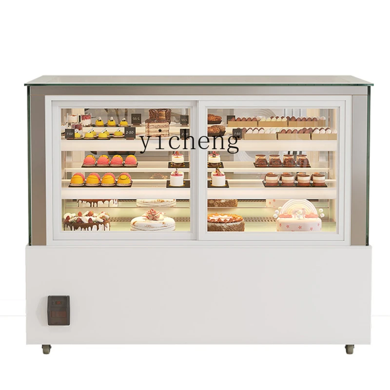 

Zc Cake Refrigerated Display Cabinet Commercial Front Door Deli Cabinet Air Cooling Frostless Dessert Fruit Fresh Cabinet