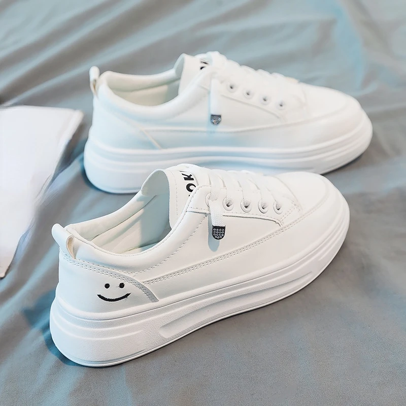 Women Spring Platform Sneakers Thick Sole Shoes Fashion Casual Tennis Trainers
