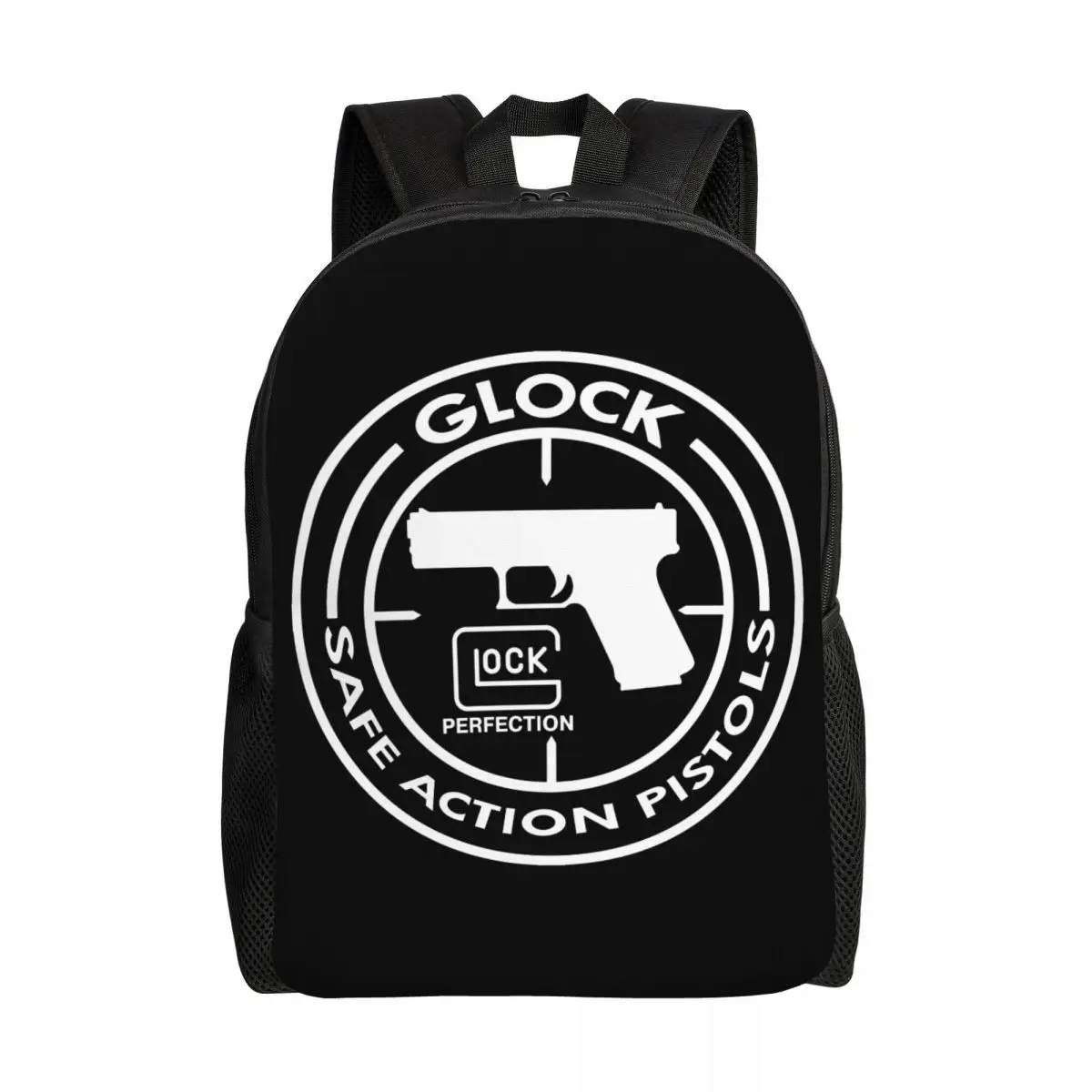 

Рюкзак Glock для женщин и мужчин, водонепроницаемая сумка с принтом пистолета, с логотипом пистолета, для школы и колледжа, США
