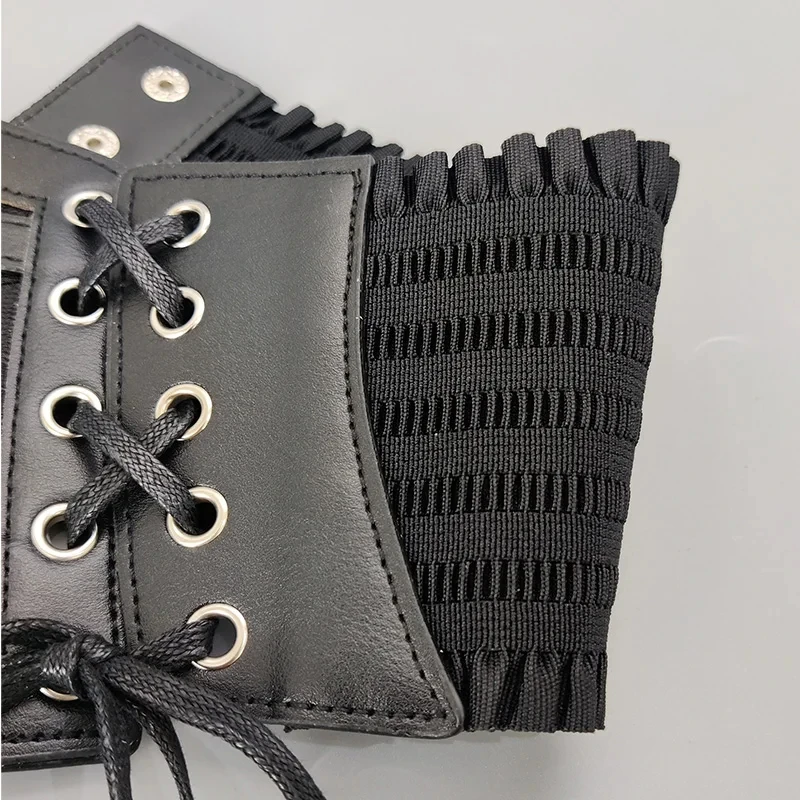 Ladies's Retro Corset Belt Gothic Punk Tie Rope Elastic Lace Dress Corset Belt Solid Color Fashion  Wide Waistband