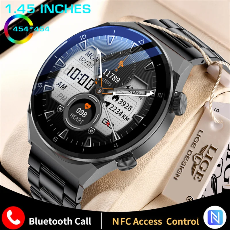 

LIGE 2023 New Smart Watch Men Sport Fitness Full Touch IP68 Waterproof Bluetooth Large Battery For Android IOS Smartwatch Women