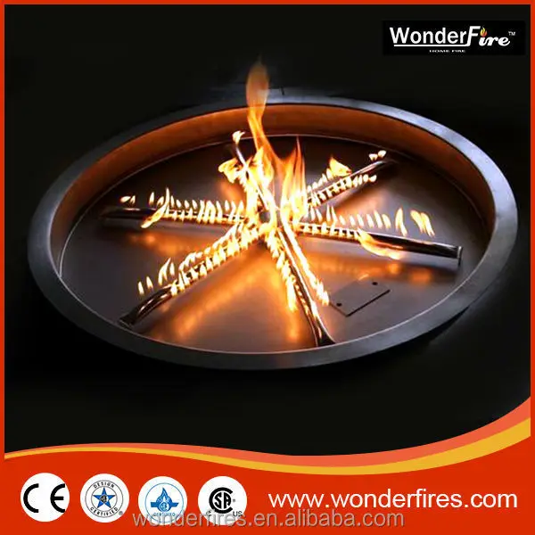 Gas Fire Pit Table Marble Top Round Outdoor Propane Fireplace Patio Furniture