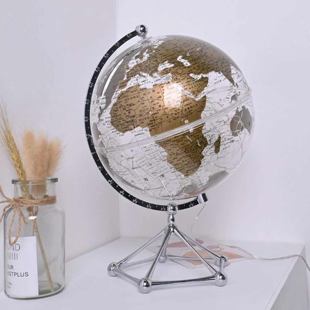 5Kinds Color Globe Model Ornaments 360 Terrestrial World Globes with  Rotating Stand Earth Map Geography Office Decoration Toys