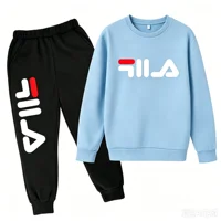 Ensemble de sport décontracté 2 pièces pour enfants (garçons et filles) printemps-automne 2025 – Haut et pantalon – Tenue de jogging d'extérieur pour filles de 3 à 14 ans 6