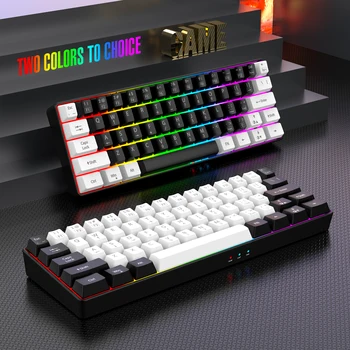 60% wired game keyboard, RGB backlit ultra-small keyboard, waterproof portable, computer/MAC game keyboard 5