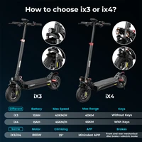 Trottinette électrique iScooter iX3 48V10Ah 800W, autonomie 30-40 km, vitesse 40 km/h, pneus tout-terrain de 10 pouces, pliable, avec application. 8