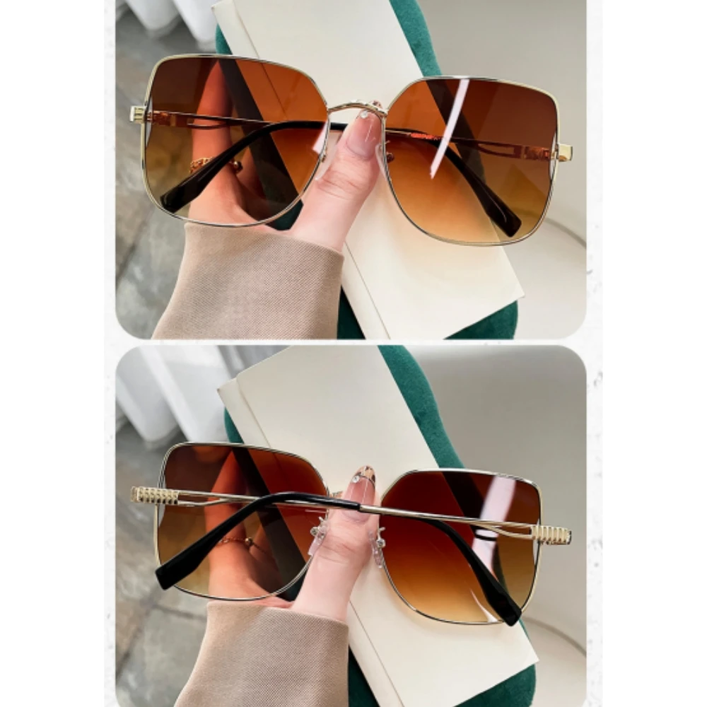 Fashion Light Luxury Ladies Sunglasses Metal Frame Sunglasses Ultraviolet Sun Glasses For Women Uv400 2025 New Eyewear