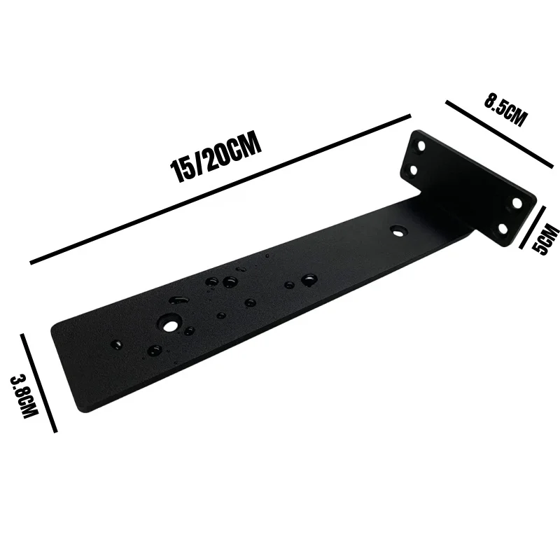 Shelf Bracket 2 4PCS Floating Shelf Brackets Heavy Duty Cast Iron Shelves Brackets 1/5 Inch Thicked Invisible L Brackets for Shelves Support