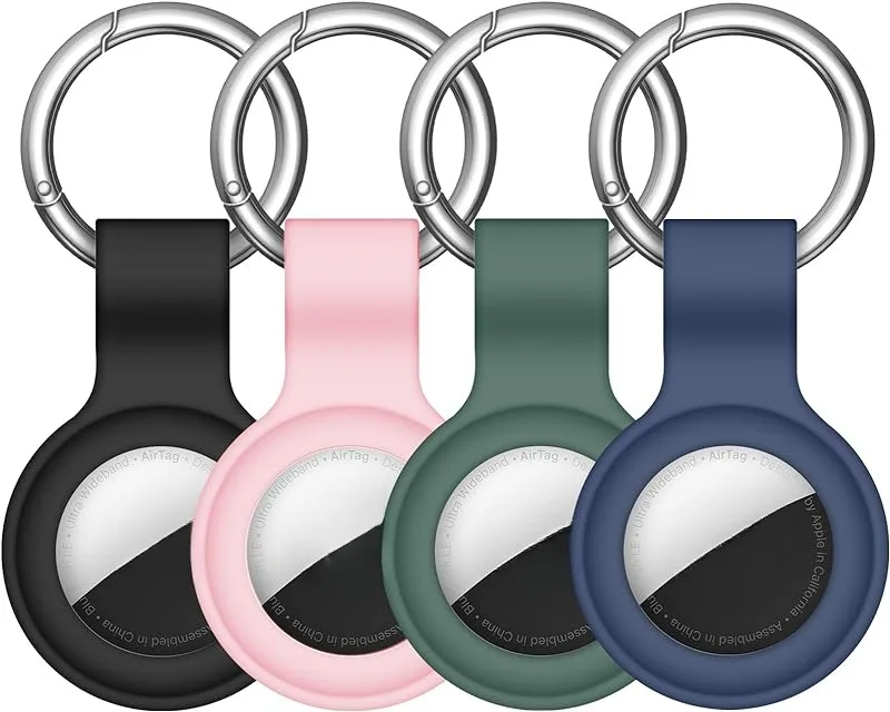 Silicone Protective Keychain Cover for Airtags - Pet Collar and Accessory Holder