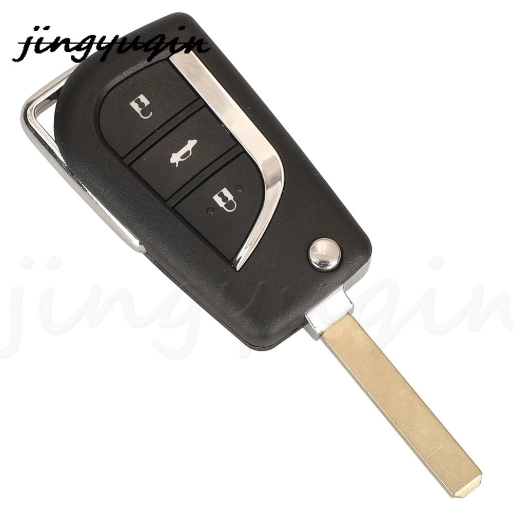 Folding Remote Car Key Fob 433MHz ID-G/H(8A) For Toyota Aygo Britain Carolla Verso Fit Peugeot Citroen Valeo A03TAA jingyuqin