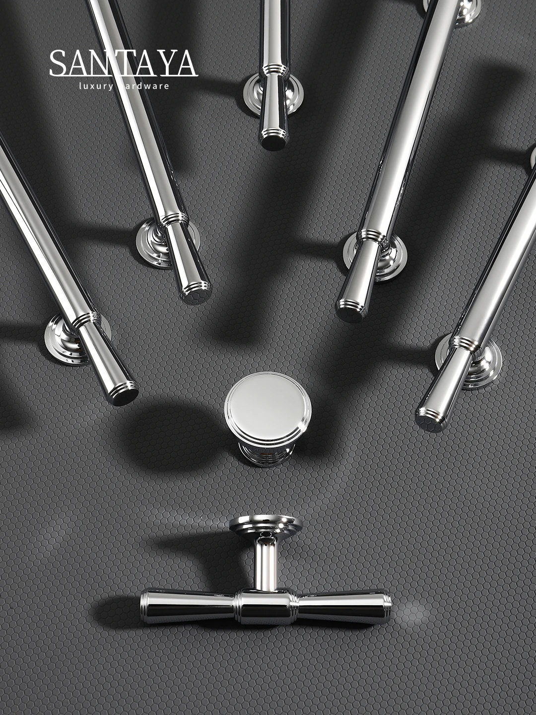 Silver Brass Cabinet Handles 5