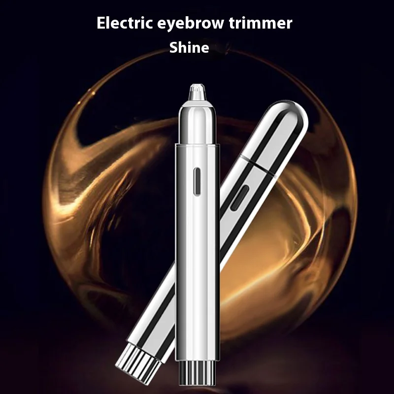 Electric Waterproof Eyebrow Trimmer with LED Light, Cordless Precision Shaper for Women, Portable Brow Grooming Tool
