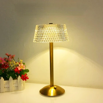 Diamond Crystal LED Table Lamp – USB Rechargeable Night Light 1