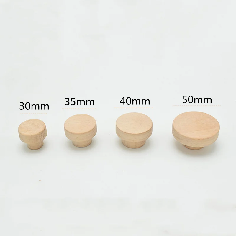 Natural Wood Hook Clothes Hanger Wall Mounted  Round Decorative Key Holder Door Handle Bathroom Accessories Decorative Hooks 5