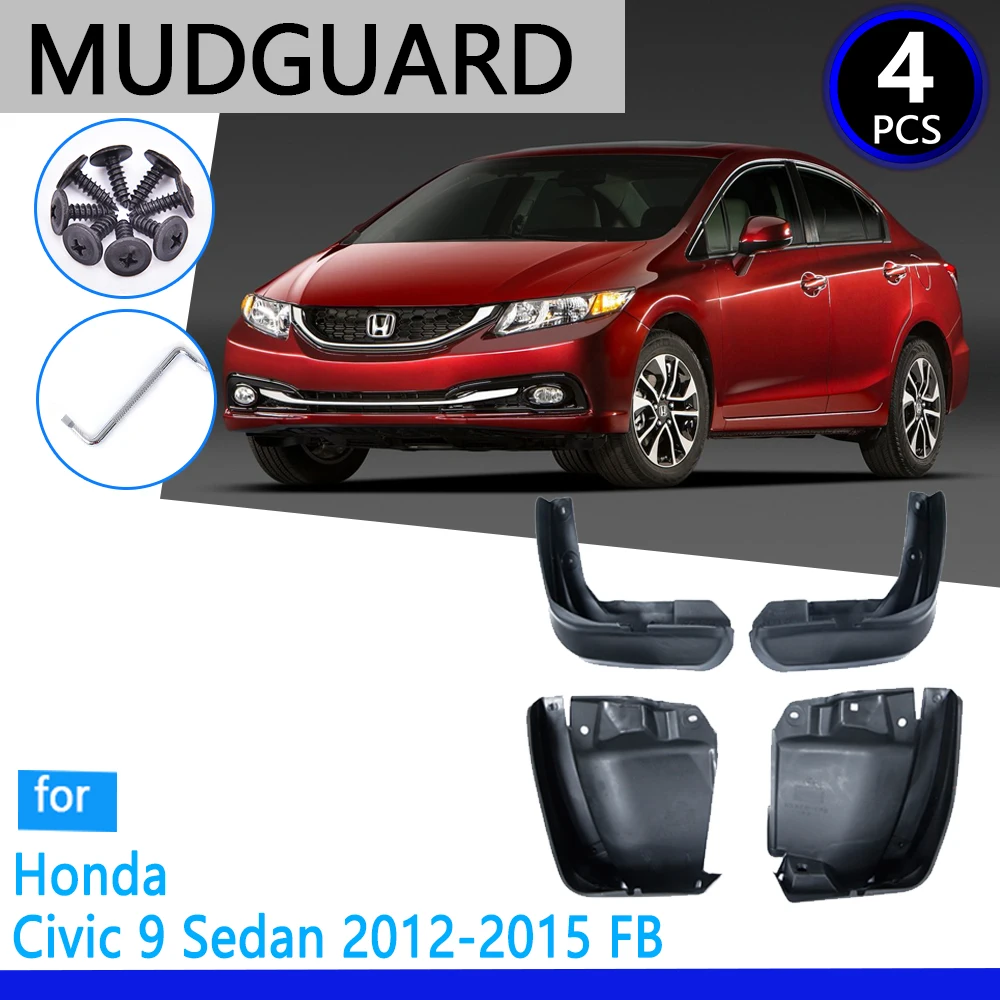 

Mudguards fit for Honda Civic 9 FB 2012 2013 2014 2015 Car Accessories Mudflap Fender Auto Replacement Part