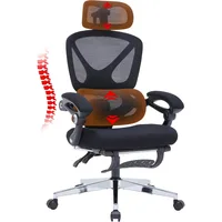 Ergonomic Office Chair, Home Office Desk Chairs with Foot Rest,High-Back Mesh Computer Desk Chair with Adjustable Lumbar Support 1