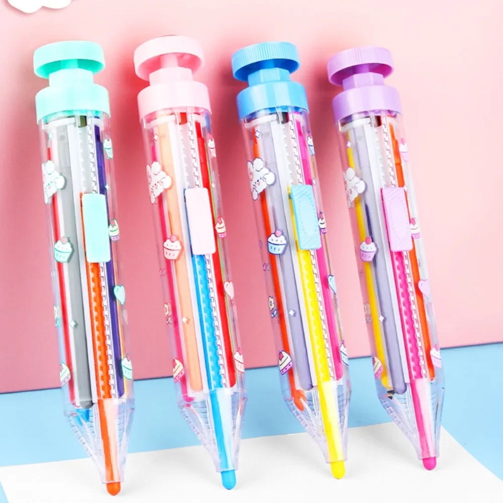 Colored Crayons 8 In 1 DIY Push Style Painting Tools For Kids colored crayons children painting supplies