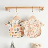 Baby Bibs INS Nordic Style Infant Boy Girl Waterproof Soft PU Bib Meal Protection Feeding Burp Cloth with Pocket Easy Clean 1