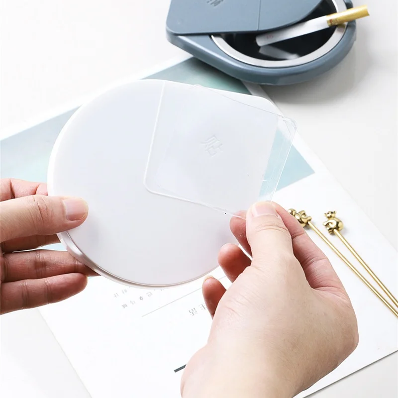Detachable Ashtray Hidden Rotating Cigarette Ashtray, Stainless Steel Sticky Smoking Ashtrays Smoke Cup Holder For Desk Bottom