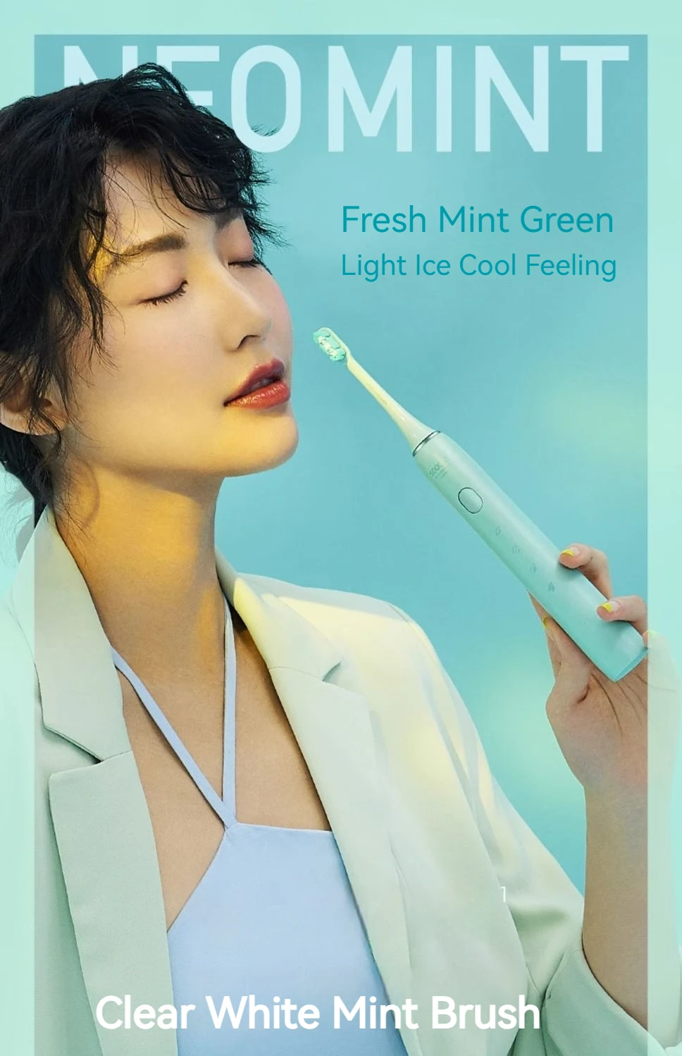 SOOCAS Van Gogh X3U Electric Toothbrush Green Ultrasonic Sonic Upgraded Type-c Fast Chargeable Adult IPX7 Waterproof