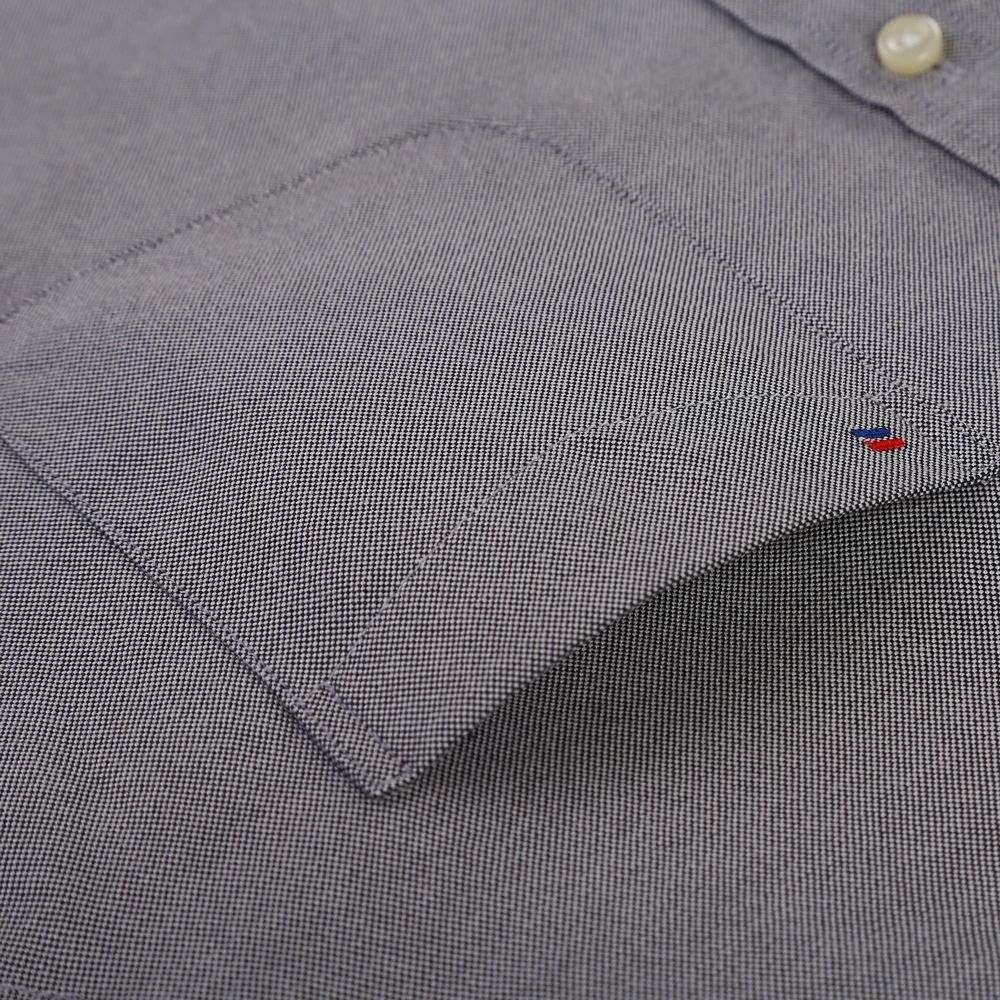 Men's Long Sleeve Cotton Shirt Single Patch Pocket Simple Design