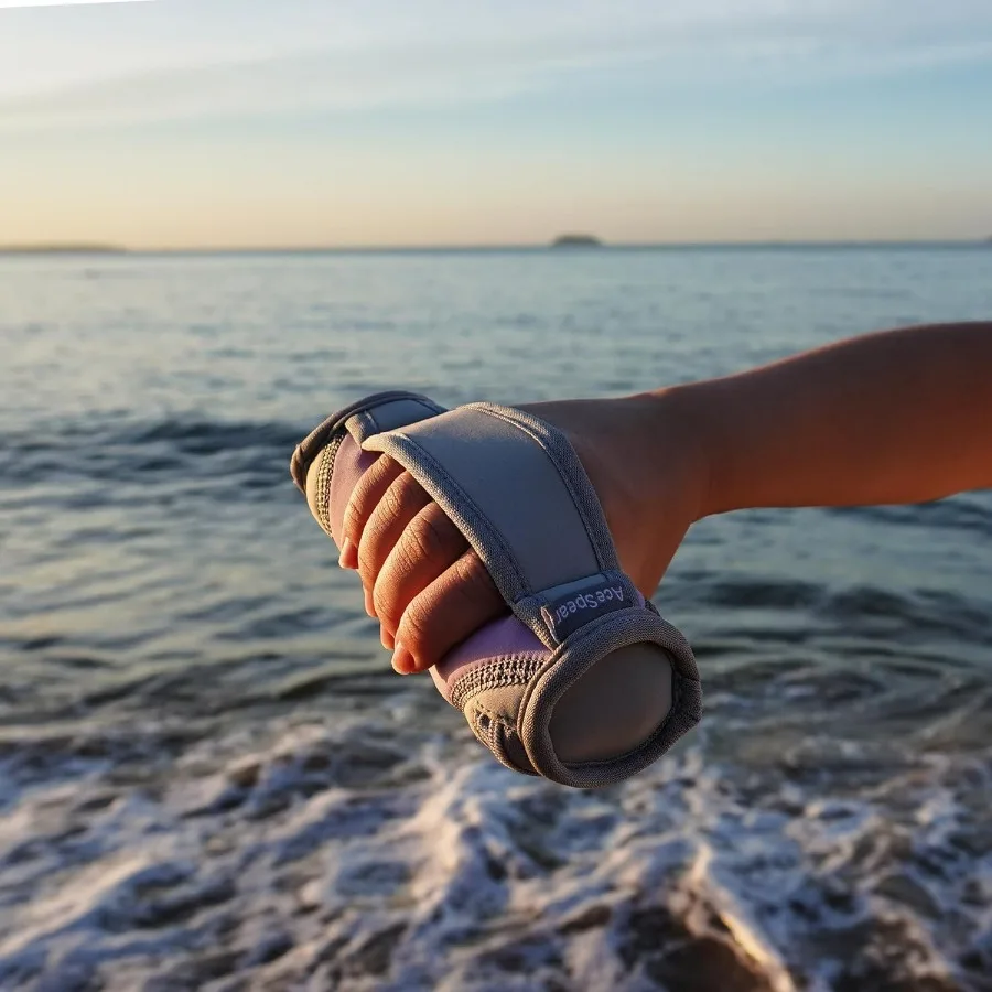 Hand Weights for Women Men 4lbs Soft Dumbbells of 2, Detachable Walking Weight for Aerobics, Jogging, Running