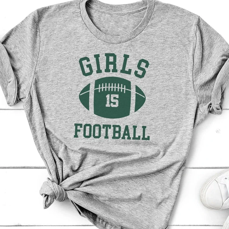 Retro Friends TV Show Girls Football 15 Rachel Green T-shirt OUT1145