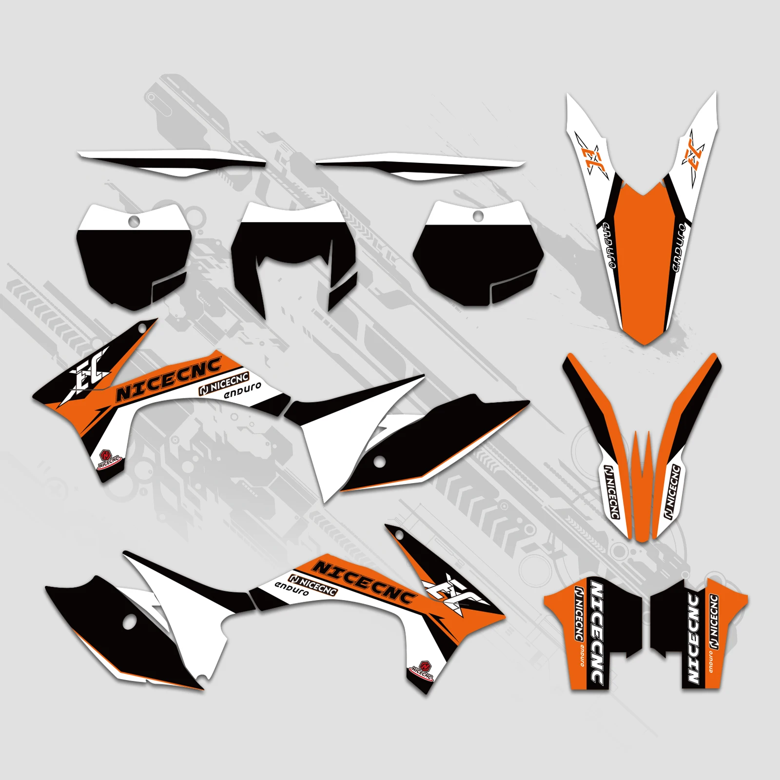 Für KTM EXC 300 EXC 250 EXC 150 EXCF 350 EXC 450 2012-2013 XC 250 300 2011 Motocross Grafik Hintergrund Aufkleber Aufkleber Anpassen – Detail 3