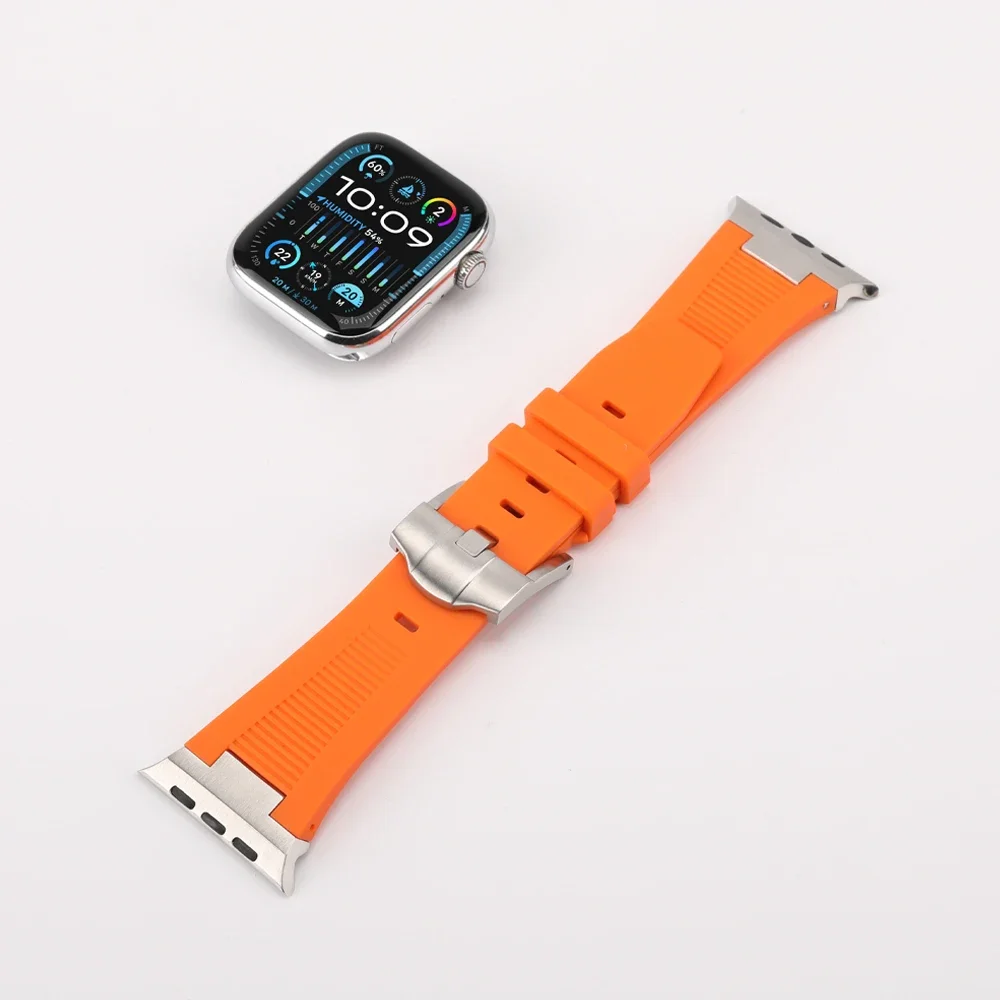 Premium Soft Silicone Watch Strap - Durable Rubber Band for Enhanced Comfort and Style