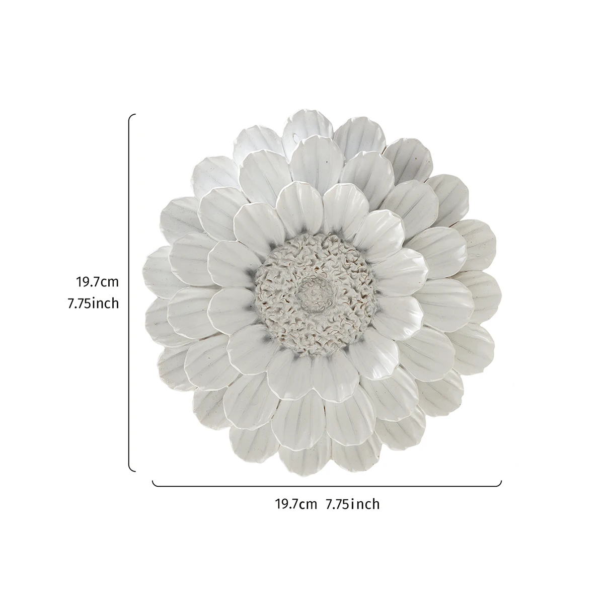 1PC, three-dimensional dahlia flower shape decoration resin wall hanging, suitable for family hotel restaurant decoration