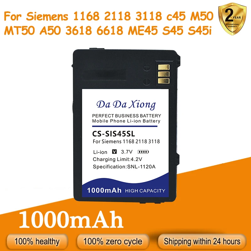 

High Quality CS-SIS45SL Replacement Battery For Siemens 1168 2118 3118 c45 M50 MT50 A50 S45 S45i 3618 6618 ME45