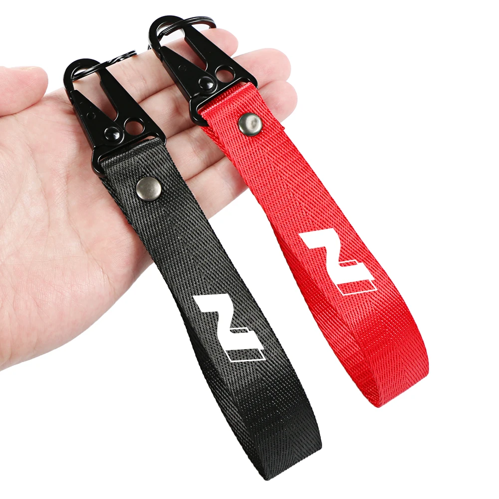 Car Keytags Strap Keychain For Hyundai i20n i30n Veloster Kona Tucson Sonata Elantra anti lost keychain keychain holder