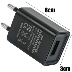 Universal 5V 1A EU Plug USB Wall Charger Adapter - Black EU