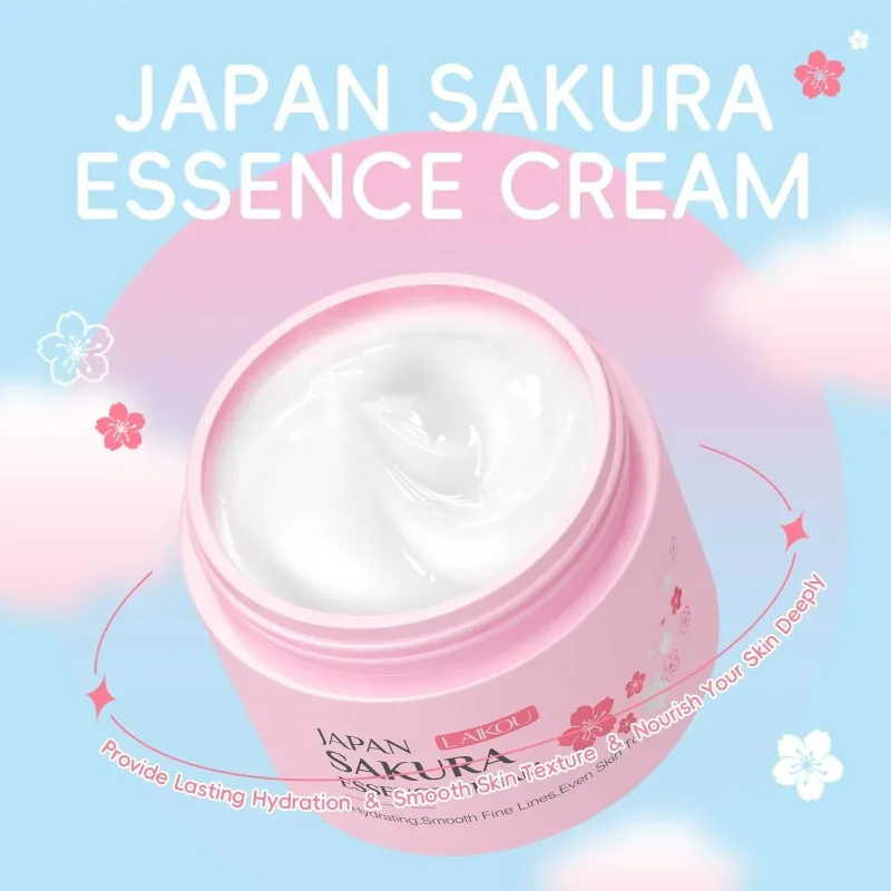 Japan Sakura Face Cream Smoothing Moisturizer Whitening Nourishing Oil Control Skin Care 25g